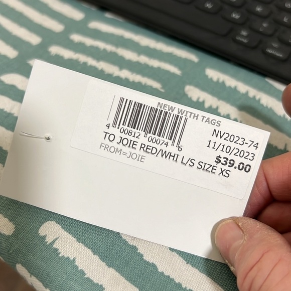 Joie Red & White Leopard Print Long Sleeve Blouse Size XS - Picture 13 of 13